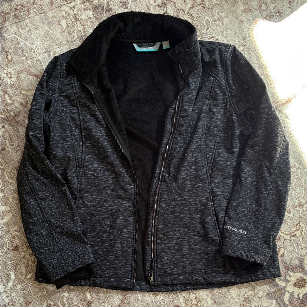 Free Country women Charcoal Heather Full-Zip Performance Jacket